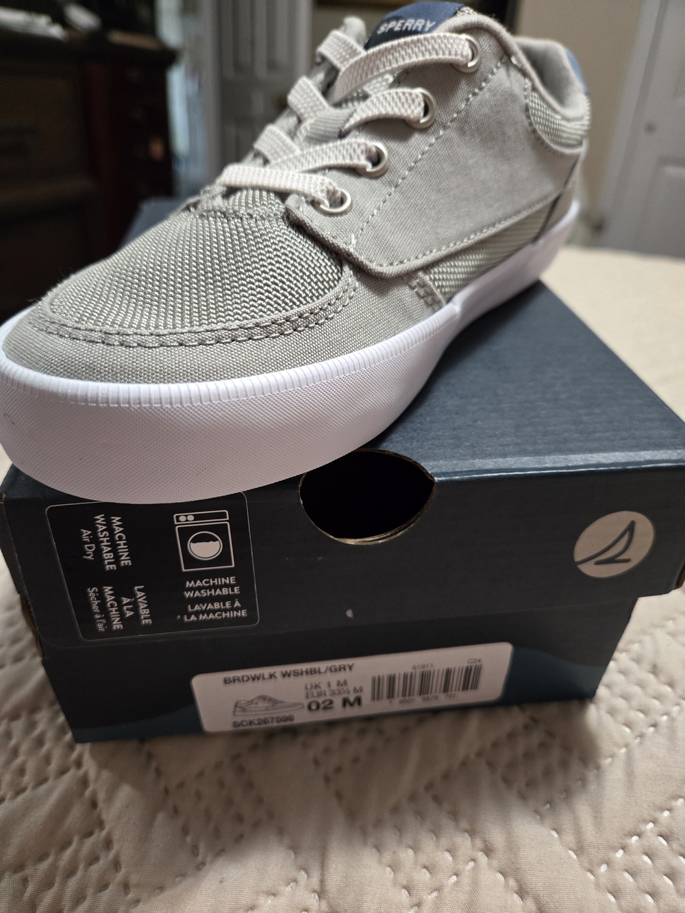 Sperry Kids Beige Canvas Sneaker